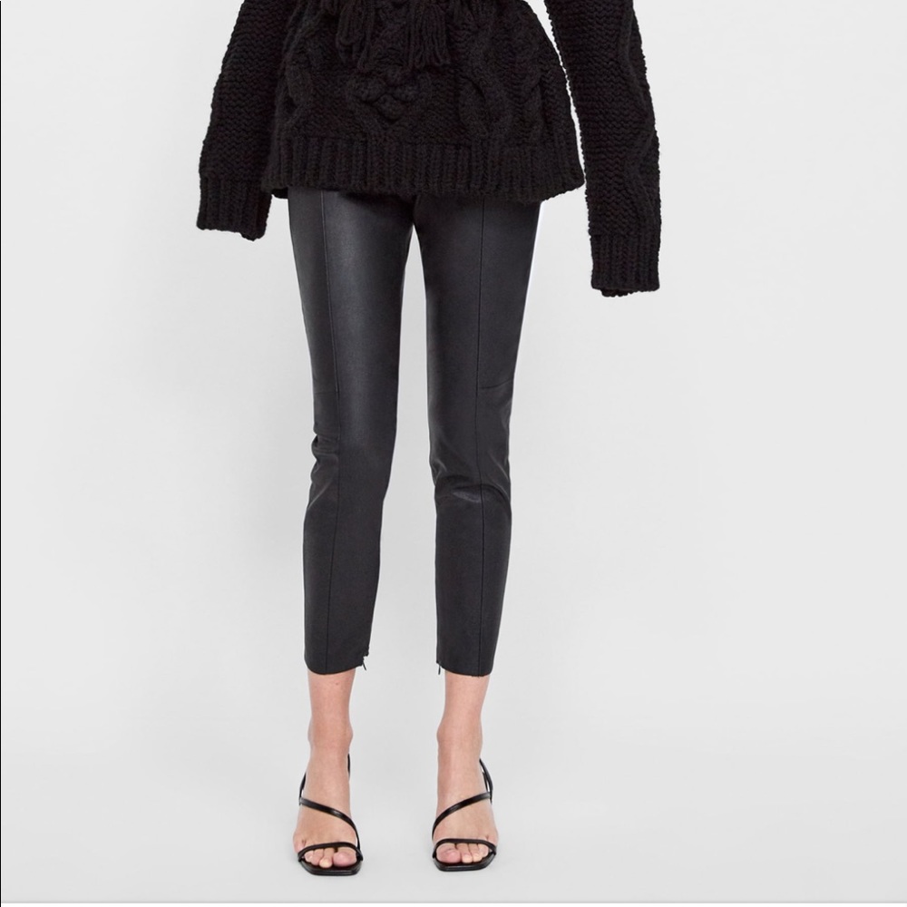 Zara Leather leggings